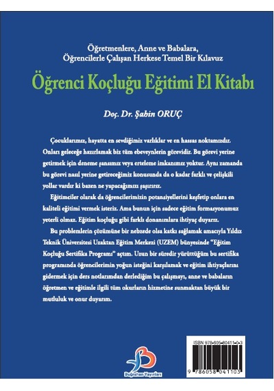 Öğrenci Koçluğu Eğitimi El Kitabı - Doç. Dr. Şahin Oruç