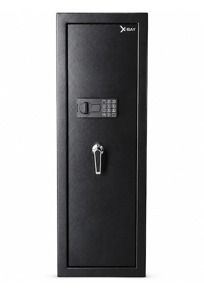 X-BAY XB-1450 Dijital Şifreli 5 Tufek Kapasiteli Çelik Tufek Kasası – Siyah