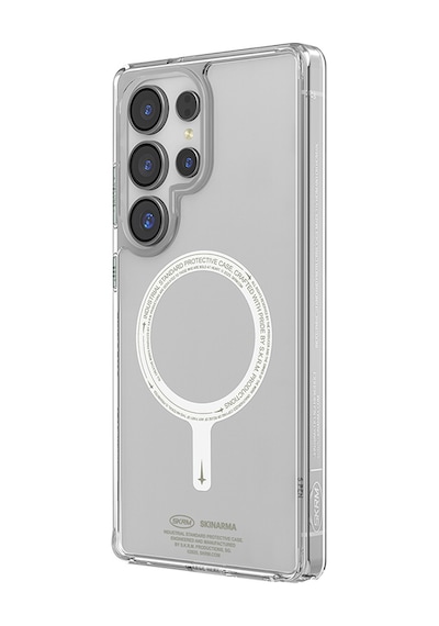 Galaxy S25 Ultra Kılıf Magsafe Uyumlu Şeffaf Fosforlu Skinarma Saido Nightglow Kapak Şeffaf