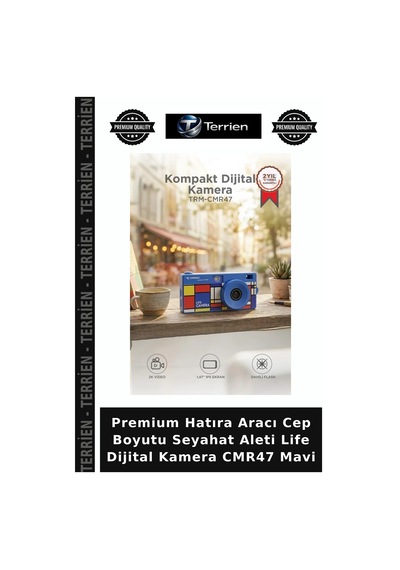 Premium Hatıra Aracı Cep Boyutu Seyahat Aleti Life Dijital Kamera Cmr47 Mavi