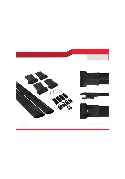 Ara Atkı Tavan Barı Fly Model 138cm Siyah 2 Adet