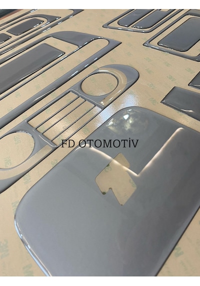 Fıat Kartal SLX / Tofaş Uyumlu Gümüş Gri / Full Set Torpido Konsol Kaplama
