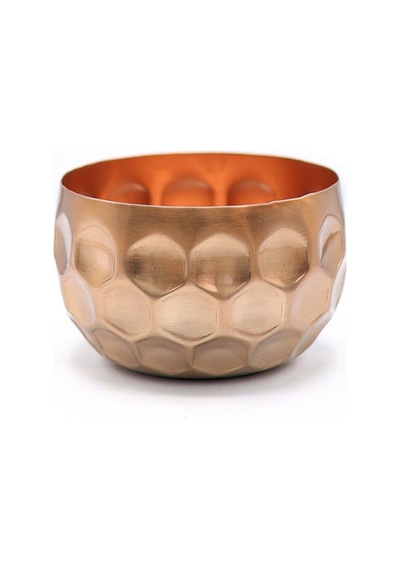 Cuivre Bronz Metal Saksı Küçük Boy