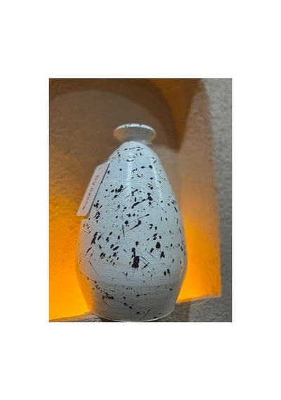 Pie Siyah Beyaz Tomurcuk Vazo Büyük 2 7 Cm X 6 3 Cm Çap Çok Renkli