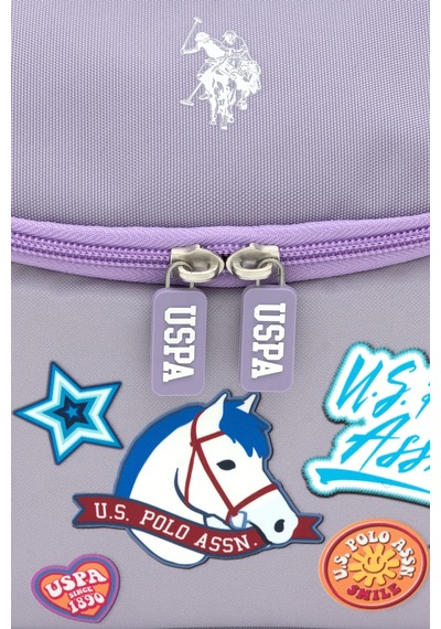 U.S. Polo Assn. Kız Çocuk Lila Grafik Baskılı Beslenme Çantası 50315110-VR034