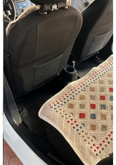 Oto Koltuk Kılıf Kilim 3 Parça Set Terletmez Jüt İplik Dokuma Universal