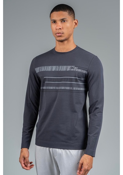 Maraton Regular Erkek Bisiklet Yaka Antrasit Sweatshirt Antrasit