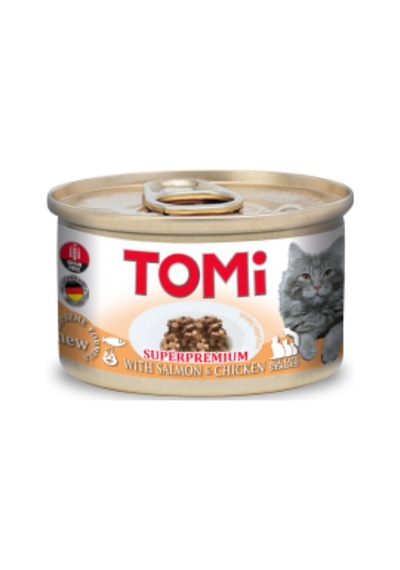 Tomi - 128 - Kedi Somonlu Tavuklu Yaş - Csmo-tex - Mama 85g