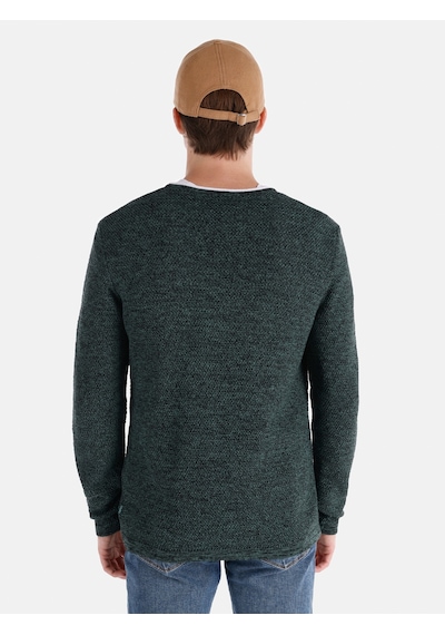 Colin's Colins Slim Fit Bisiklet Yaka Basic Yeşil Erkek Kazak Cl1065743 Yeşil