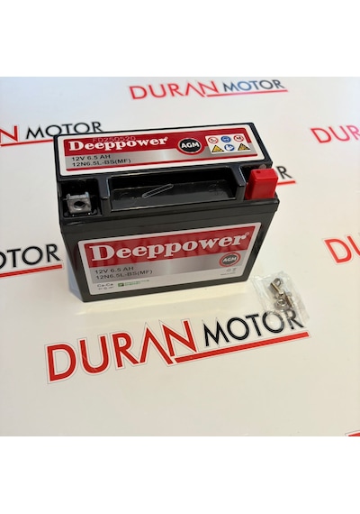 12v 6.5ah Motosiklet Akü- Cg Modeller Kuba Çıta Agk Mondial Mg Deeppower