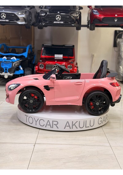 Mercedes Gt Akülü Araba 0-6 Yaş Kumandalı Özel Plaka Hediye Pembe