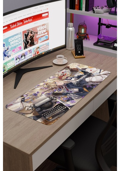 Violet Evergarden Anime V4 - 70x30 Xl Gaming Kauçuk Kaymaz Taban Mouse Pad Fare Altlığı