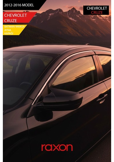 Chevrolet Cruze 2012-2016 Batman & Yarasa Ayna Kapağı Parlak Piano Black Sport