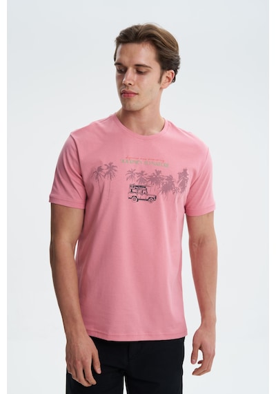 AR-MA Arma Erkek Regular Fit Bisiklet Yaka Tişört Y27344406701 Pembe