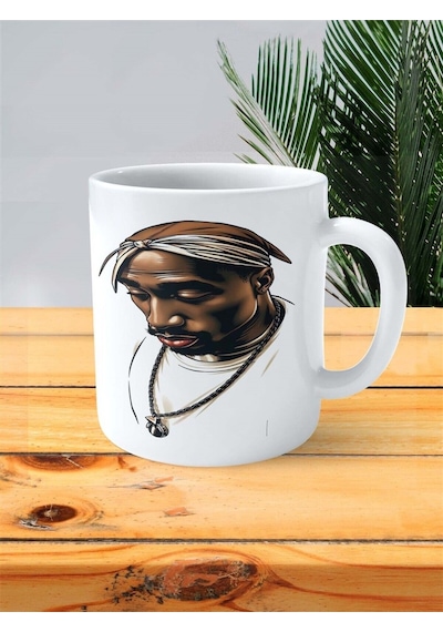 Twopac Tupac 2pac Baskılı Kupa Bardak Kişiye Özel Model 1 Çok Renkli