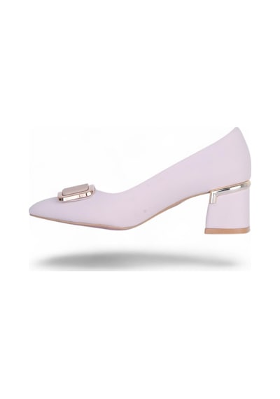 Ayakcenter Modamia 302 Krem 6 Cm Kadın Topuklu Ayakkabı Krem