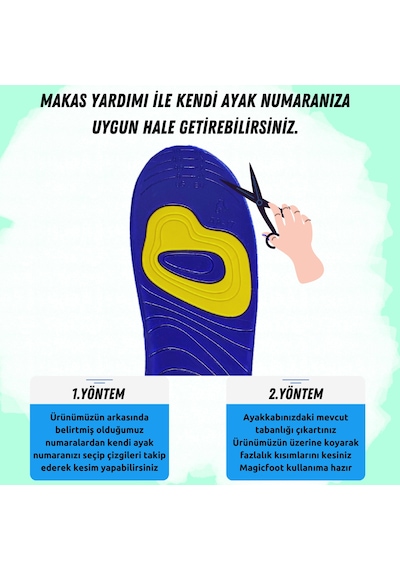Magicfoot Gelstep Günlük Yürüyüş Tabanlığı - Ortopedik - Koşu, Spor, Yürüyüş - Aktif Yaşam Tabanlık