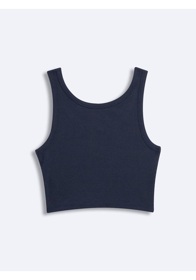 LTB Düğmeli Kaşkorse Crop Lacivert Atlet