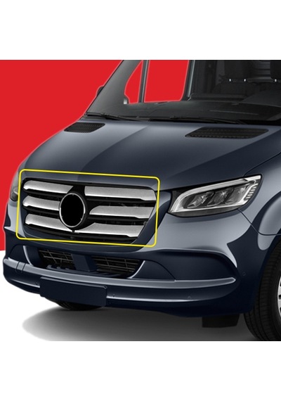 S-Dizayn  Mercedes Sprinter W907 Krom Ön Panjur Geniş Model 6 Prç 2018 Üzer