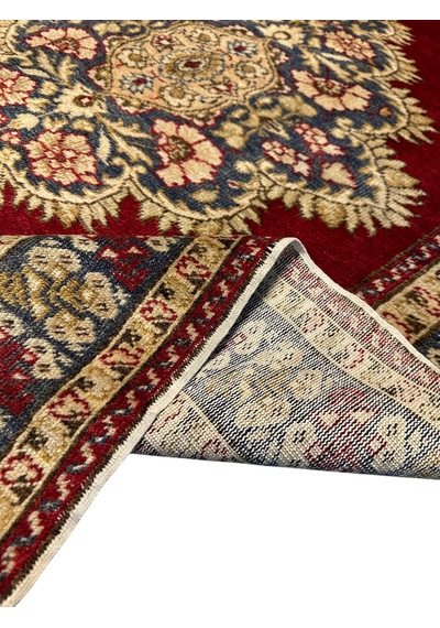 El Dokuma Antika Bürüngüz Halısı 137x195 Kök Boya %100 Yün Halı