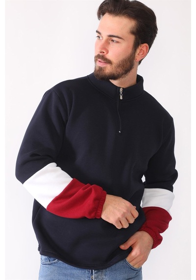 1041 Dewberry Erkek Sweatshırt-lacivert Lacivert