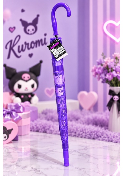 Ukb Kuromi Lisanslı Koruma Kılıflı Çocuk Şemsiye Mor