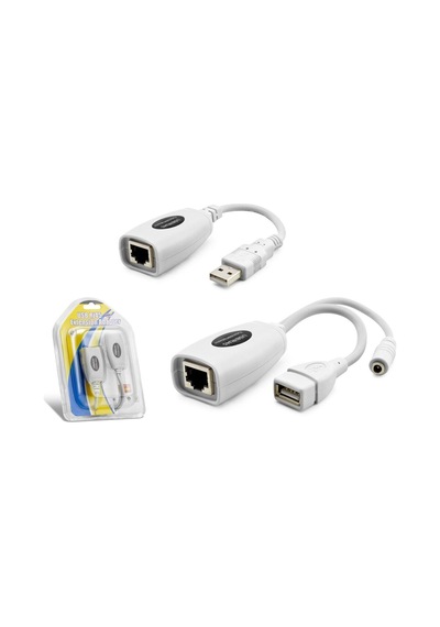 Rose Usb Rj45 Kablolu Uzatıcı Seti 45 M - Beyaz Rg-418