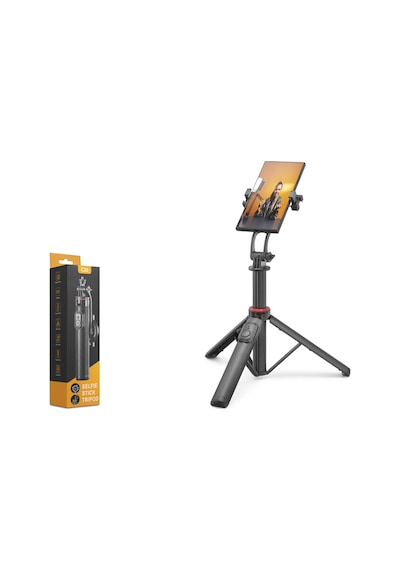 Nodar Nd1047 Telefon Tripodu Ve Selfie Çubuğu Seti Manyetik Bluetooth Kumandalı 130 Cm - Siyah