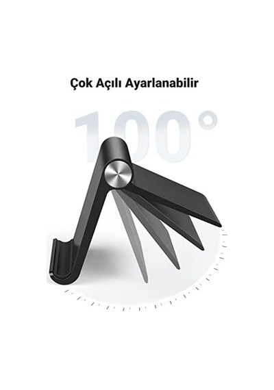 Katlanabilir Tablet Standı İpad Mediapad İle Uyumlu Tablet Tutacağı Surface Galaxy Tab Siyah