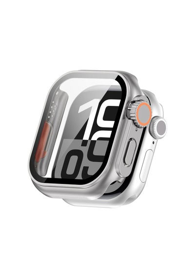 Caseonn Apple Watch Uyumlu Series 8 45mm Kılıf Watch Uyumlu Ultra Görünümlü Dönüştürücü Sert Bumper Kasa Starlight