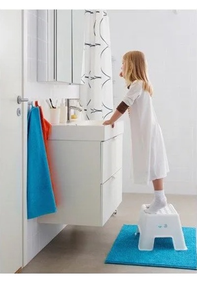 Sumuhome Bolmen Basamak Tabure Beyaz 44x35x25 Cm Beyaz