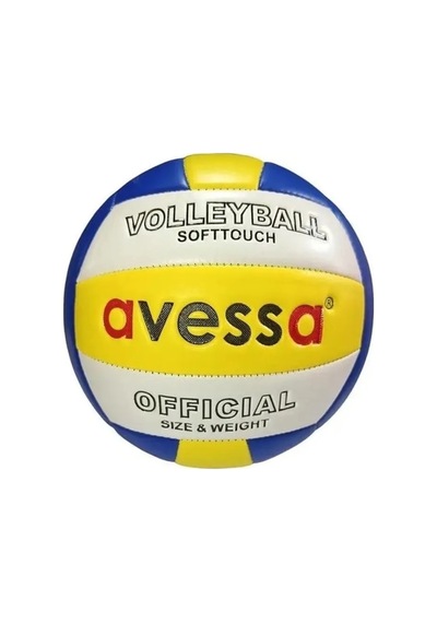 Avessa VLB-1000 Voleybol Topu + Pompa + Kolluk + Havlu Bileklik Sarı - Beyaz - Mavi
