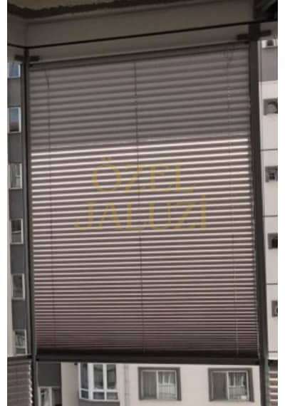 Antrasit Cam Balkon Ve Ofis Plisse Perde Plain007 Antrasit