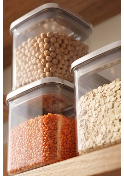 Gümüş Vakumlu Hava Geçirmez 3 Lü Saklama Kabı - 700 Ml
