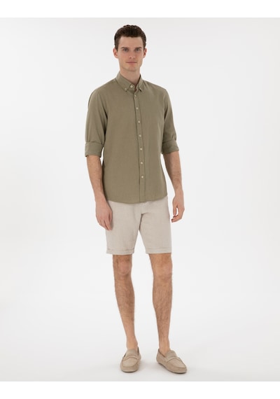 Pierre Cardin Erkek Haki Gömlek Desenli 50303245-vr027 Haki