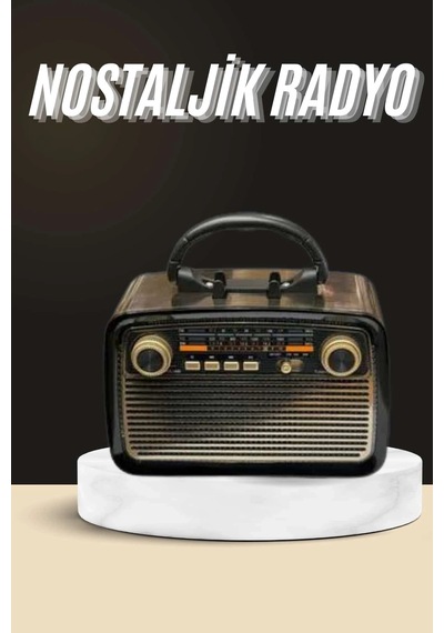 Nostaljik Radyo Bluetooth Bağlantılı Müzik Kutusu Ahşap 19702610