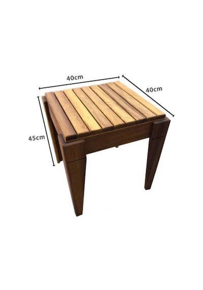 Iroko Ahşap Tabure (Suya Dayanıklı)