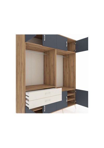 Kronos Gardrop 7 Raflı 2 Çekmeceli 2 Askılı 176x59x221 Çam-antrasit/aytaşı Antrasit/aytaşı Kronos Gardrop 7 Raflı 2 Çekmeceli 2 Askılı 176x59x221 Çam-antrasit/aytaşı Antrasit/aytaşı