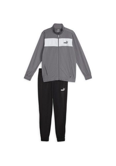 Puma Poly Suit Erkek Eşofman Takımı Gri Siyah 001