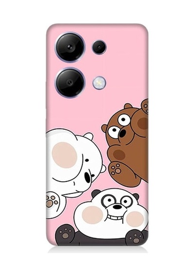 Xiaomi Redmi Note 13 Pro Uyumlu Sevimli Ayıcıklar Desenli Silikon Kılıf