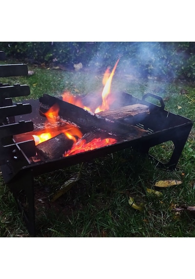 Exp-outdoor Ateş Kutusu Mangal Pratik Demonte Paslanmaz Izgara Kamp Piknik Çok Renkli