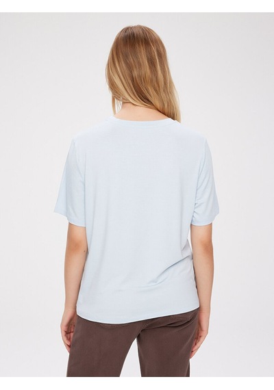 Faik Sönmez Yuvarlak Yaka Kısa Kol T-shirt W27tsh002 Bw27tsh002113 Açık Mavi