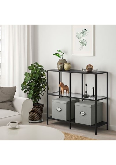 Ikea Kvarnvık Kapaklı Karton Saklama Kutusu 35 X 32 X 32 Cm Gri