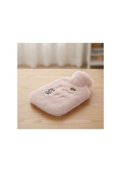 Işıklı Ayıcıklı Figürlü Pembe Peluş Sıcak Su Torbası 1 Lt Yumuşak Kılıf, Uzun Süre Sıcak Tutan Ter Diğer