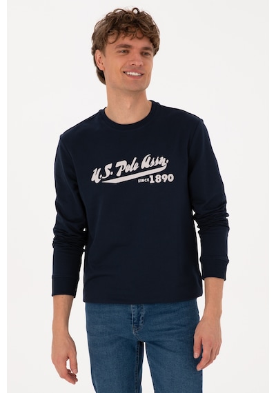 U.S. Polo Assn. Erkek Bisiklet Yaka Regular Fit Lacivert İnce Sweatshirt 50316315-VR033