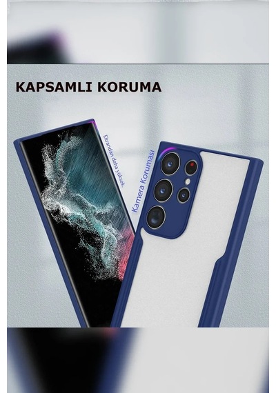 Samsung Uyumlu,  Galaxy S23 Plus Kılıf Platin Silikon - Mavi