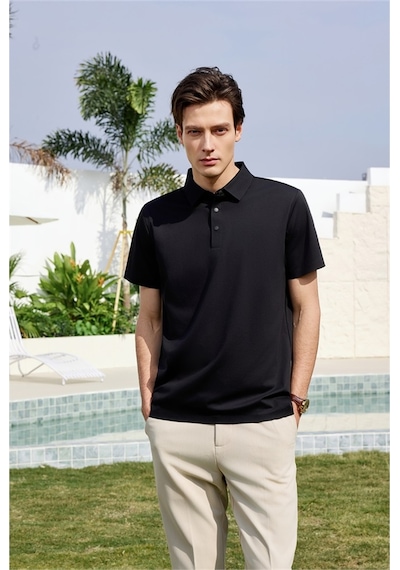 New Performance Premium Polo T-shirt %65,1 Pamuk %34,9 Polyester Siyah