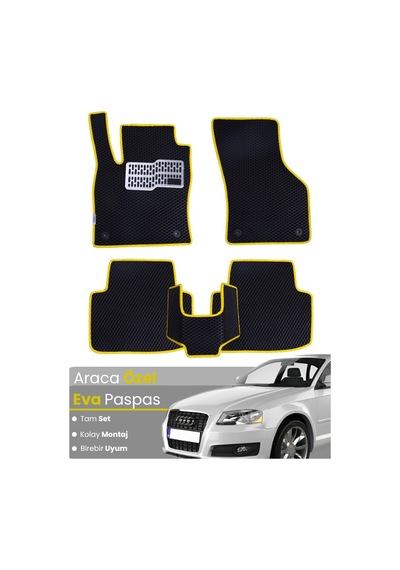 Audi A3 Hatchback 2003-2012 Uyumlu Eva Paspas Tam Set Araca Özel,su Geçirmez,kolay Montaj 398