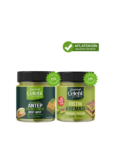 Antep Fıstık Ezmesi & Antep Fıstık Kreması 2'li Avantaj Paketi 200 Gr X 2