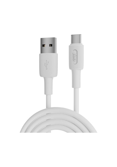 Juo JCBS661-W 66W Usb-a To Usb Type-c Silikon Hızlı Şarj Ve Data Kablosu Beyaz 1 Metre